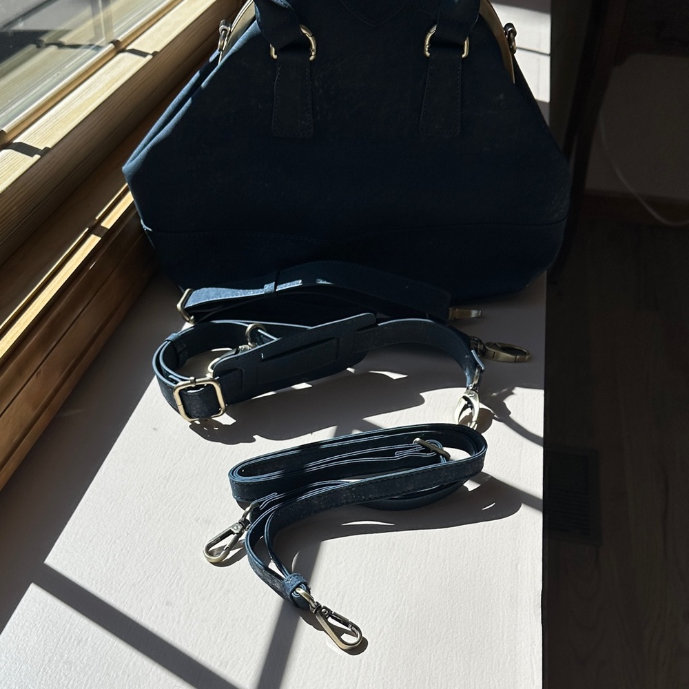 Laflore Paris La Grande Ronde Navy Satchel Backpack Purse - Picture 8 of 12